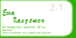 eva kasztner business card